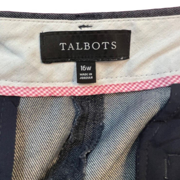Talbots Women's Mills Navy/White Ankle Dress Pants Slacks Size 16W - Picture 7 of 9